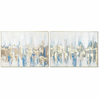 Schilderij DKD Home Decor New York Loft 80 x 3,5 x 60 cm (2 Stuks) 1
