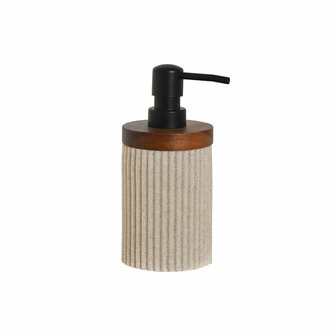 Zeepdispenser Home ESPRIT Bruin Zwart Beige Hars Acacia 10 x 8 x 17,5 cm 1