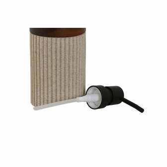Zeepdispenser Home ESPRIT Bruin Zwart Beige Hars Acacia 10 x 8 x 17,5 cm 2