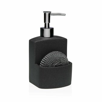 Zeepdispenser Versa Zwart Hars Keramisch Minimalist 1