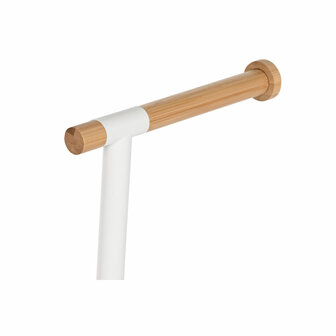 Toiletrolhouder Home ESPRIT Wit Natuurlijk Metaal Bamboe 22 x 16 x 68 cm 2