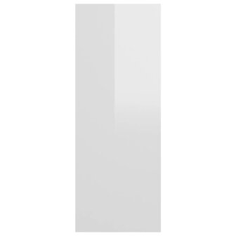 Wandtafel 78x30x80 cm bewerkt hout hoogglans wit 6