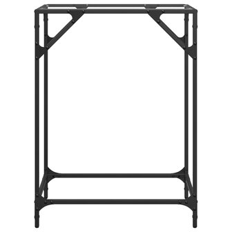 Wandtafel met transparant glazen blad 60x35x81 cm staal 4