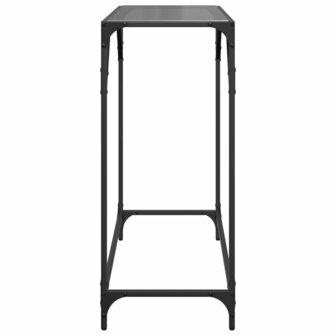 Wandtafel met zwart glazen blad 80x35x81 cm staal 5