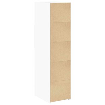 Hoge kast 30x42,5x124 cm bewerkt hout wit 6