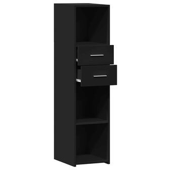 Hoge kast 30x42,5x124 cm bewerkt hout zwart 7