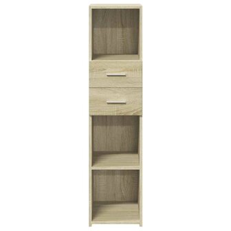 Hoge kast 30x42,5x124 cm bewerkt hout sonoma eikenkleurig 4