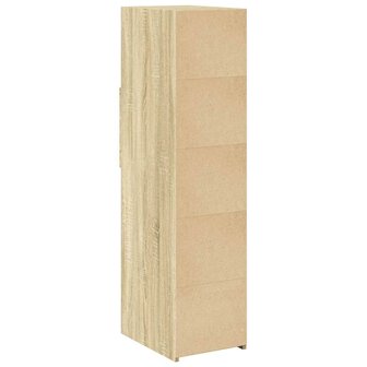 Hoge kast 30x42,5x124 cm bewerkt hout sonoma eikenkleurig 6