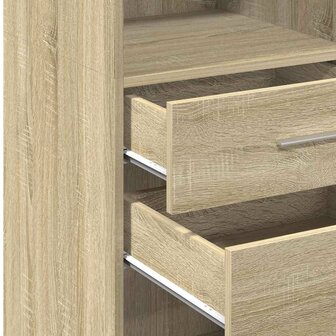 Hoge kast 30x42,5x124 cm bewerkt hout sonoma eikenkleurig 8