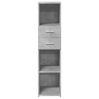 Hoge kast 30x42,5x124 cm bewerkt hout betongrijs 4