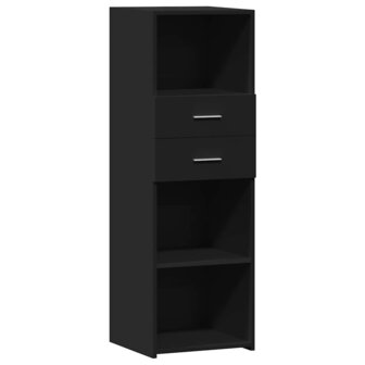 Hoge kast 40x42,5x124 cm bewerkt hout zwart 2