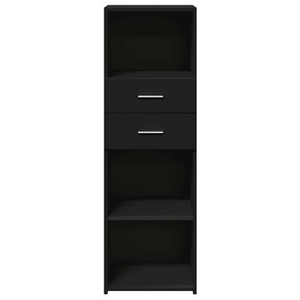 Hoge kast 40x42,5x124 cm bewerkt hout zwart 4