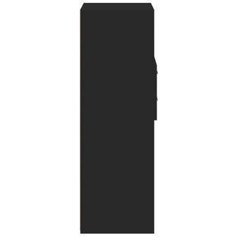 Hoge kast 40x42,5x124 cm bewerkt hout zwart 5
