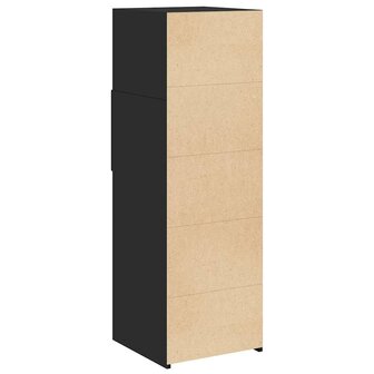 Hoge kast 40x42,5x124 cm bewerkt hout zwart 6