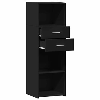 Hoge kast 40x42,5x124 cm bewerkt hout zwart 7