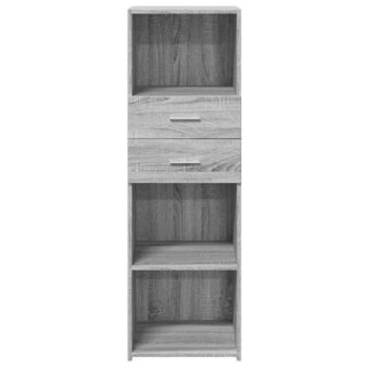 Hoge kast 40x42,5x124 cm bewerkt hout grijs sonoma eikenkleurig 4