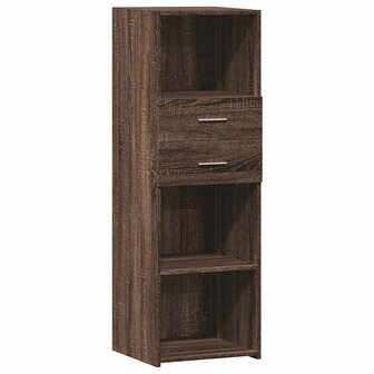 Hoge kast 40x42,5x124 cm bewerkt hout bruin eikenkleurig 2