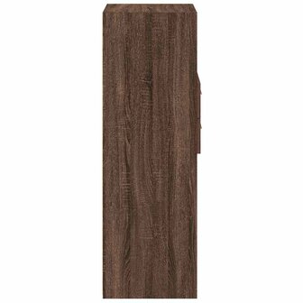 Hoge kast 40x42,5x124 cm bewerkt hout bruin eikenkleurig 5