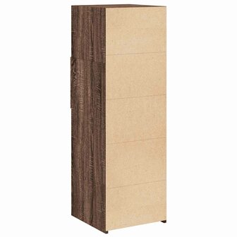 Hoge kast 40x42,5x124 cm bewerkt hout bruin eikenkleurig 6