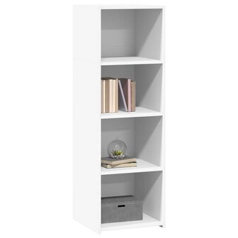 Hoge kast 40x41x124 cm bewerkt hout wit 3