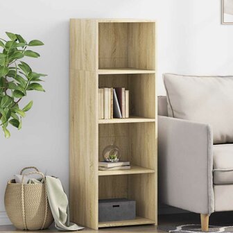 Hoge kast 40x41x124 cm bewerkt hout sonoma eikenkleurig 1