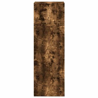 Hoge kast 40x41x124 cm bewerkt hout gerookt eikenkleurig 5