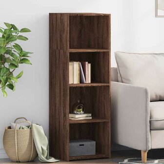 Hoge kast 40x41x124 cm bewerkt hout bruin eikenkleur 1