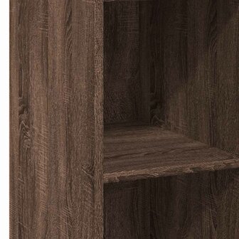 Hoge kast 40x41x124 cm bewerkt hout bruin eikenkleur 7
