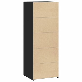 Hoge kast 45x41x124 cm bewerkt hout zwart 6