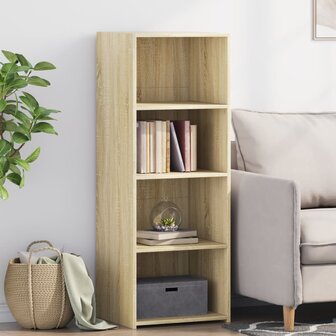 Hoge kast 45x41x124 cm bewerkt hout sonoma eikenkleurig 1