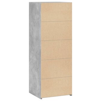 Hoge kast 45x41x124 cm bewerkt hout betongrijs 6