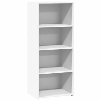 Hoge kast 50x41x124 cm bewerkt hout wit 2