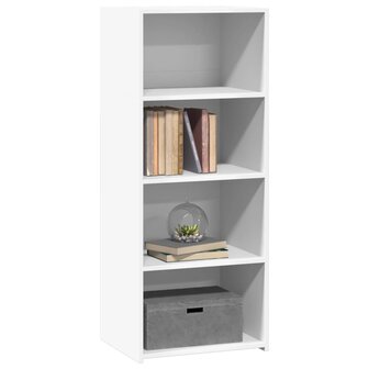 Hoge kast 50x41x124 cm bewerkt hout wit 3