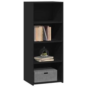 Hoge kast 50x41x124 cm bewerkt hout zwart 3