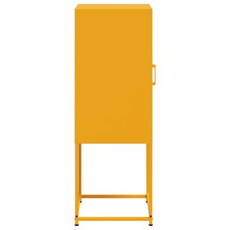 Hoge kast 36x39x107 cm staal mosterdgeel 7