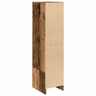 Hoge kast 29,5x34x119,5 cm bewerkt hout oud hout 8