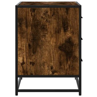 Ladekast 70x41x56 cm bewerkt hout gerookt eikenkleurig 6