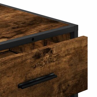 Ladekast 70x41x56 cm bewerkt hout gerookt eikenkleurig 8