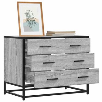 Ladekast 70x41x56 cm bewerkt hout grijs sonoma eikenkleurig 1