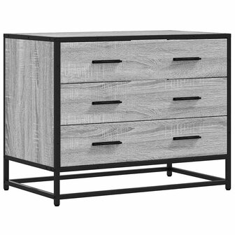 Ladekast 70x41x56 cm bewerkt hout grijs sonoma eikenkleurig 2