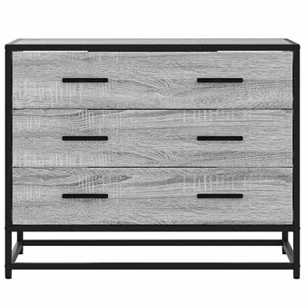 Ladekast 70x41x56 cm bewerkt hout grijs sonoma eikenkleurig 4