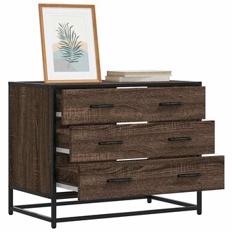 Ladekast 70x41x56 cm bewerkt hout bruin eikenkleur 1