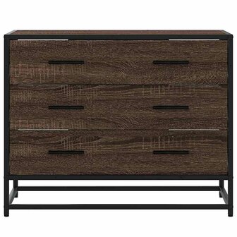 Ladekast 70x41x56 cm bewerkt hout bruin eikenkleur 4