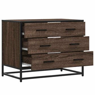 Ladekast 70x41x56 cm bewerkt hout bruin eikenkleur 5