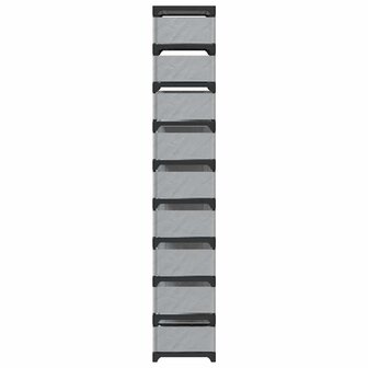 Schoenenrek 10-laags 54x28x158 cm nonwoven stof grijs 6
