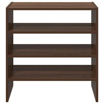 Schoenenrekken 2 st stapelbaar 60x30x30,5 cm bruin eikenkleur 4