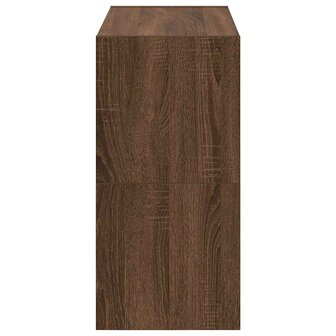 Schoenenrekken 2 st stapelbaar 60x30x30,5 cm bruin eikenkleur 5