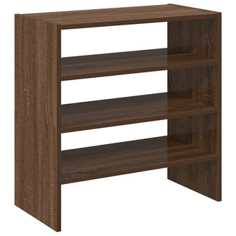 Schoenenrekken 2 st stapelbaar 60x30x30,5 cm bruin eikenkleur 6