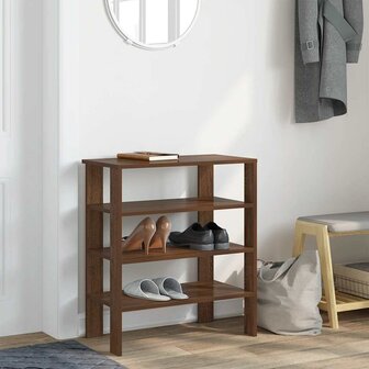 Schoenenrek 61x32x70 cm bewerkt hout bruin eikenkleur 3