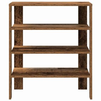 Schoenenrek 61x32x70 cm bewerkt hout oud houtkleurig 4